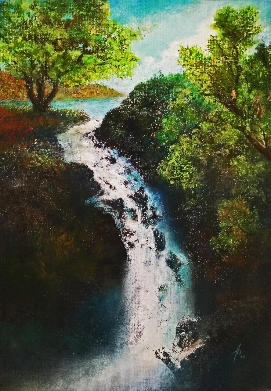 La cascade bleu 14x20 - 19x25 - 395 $